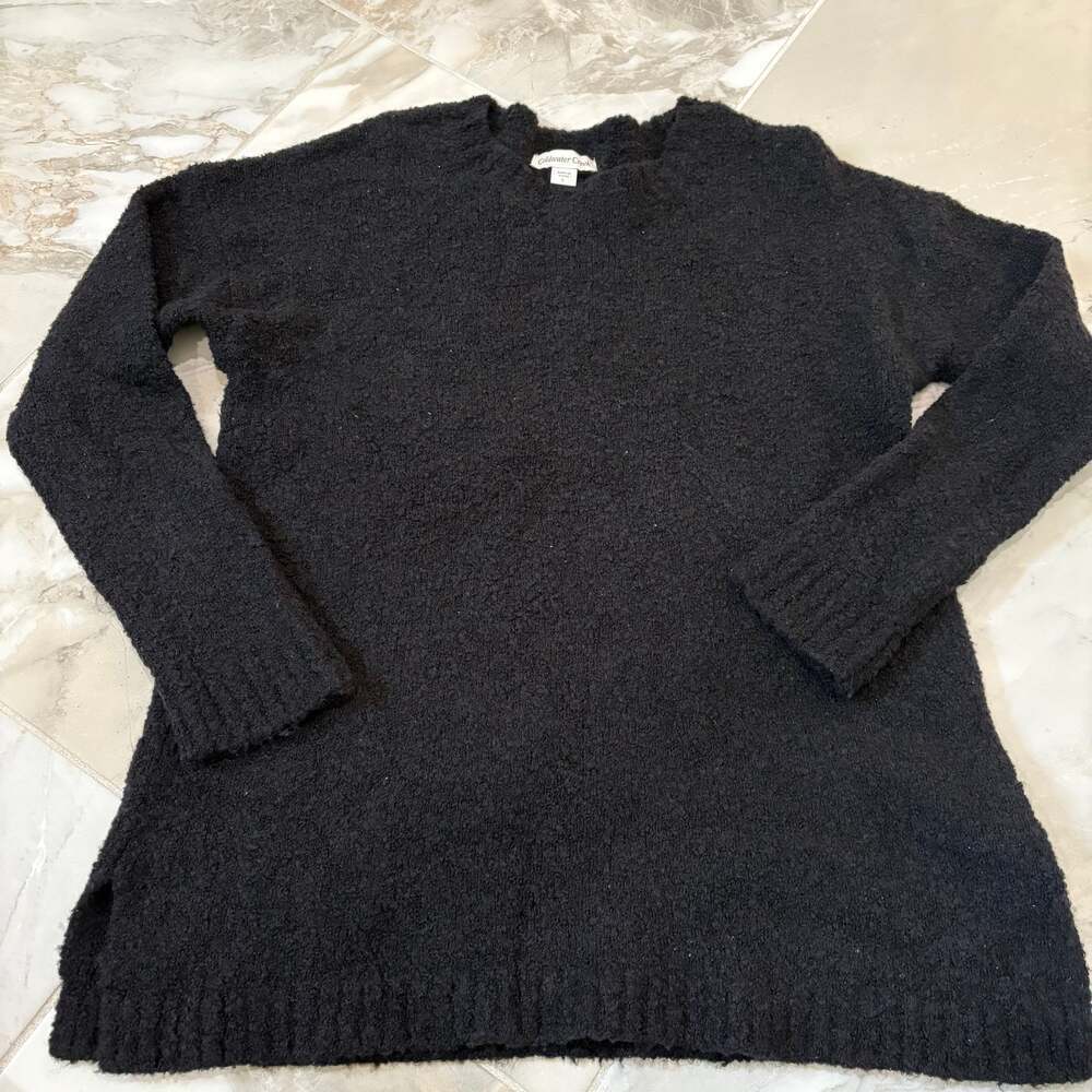 Sanctuary Popcorn Knit Pullover Sweater in Black